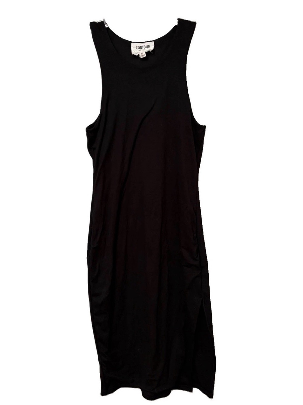 Contour Collection Birch + Stone Women’s M Bodycon Dress Black Slit Sleeveless